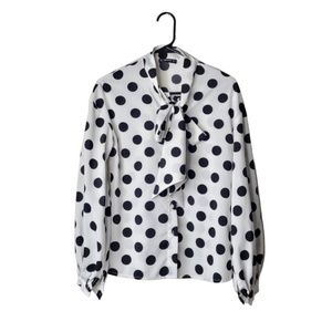 Shein Polka Dot Button Up Blouse